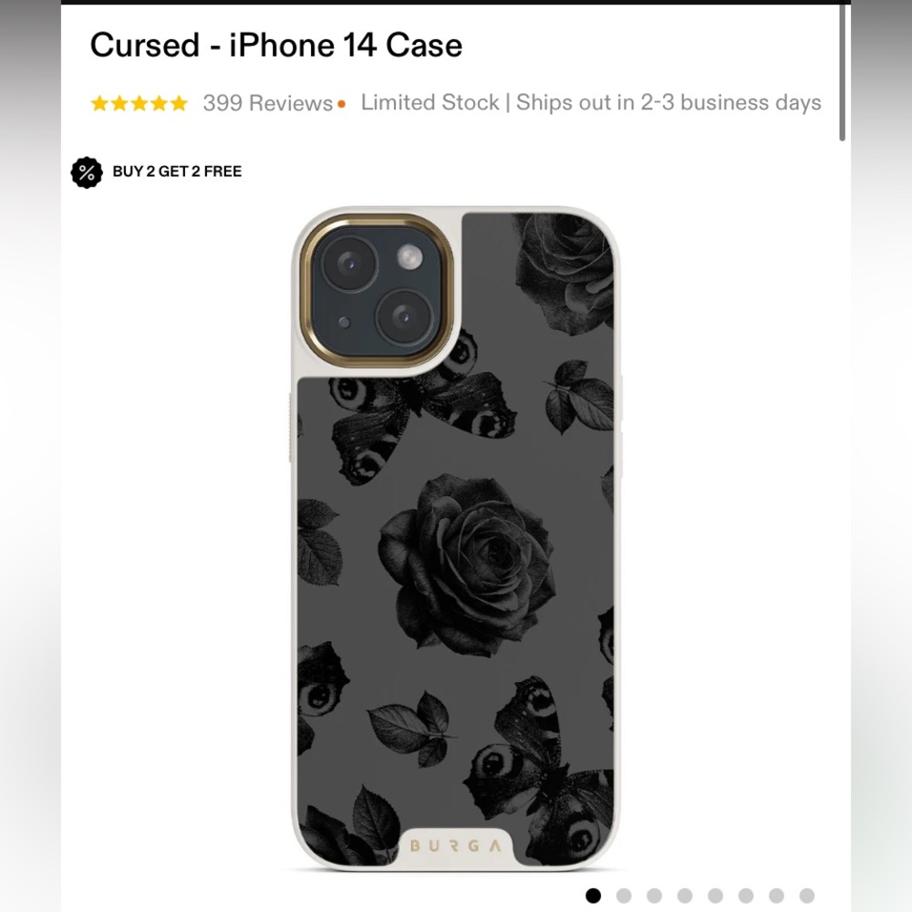 BURGA iPhone 14 case NWT